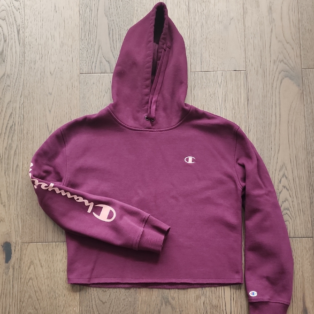 Champion Women's Maroon Hoodie Sweater
